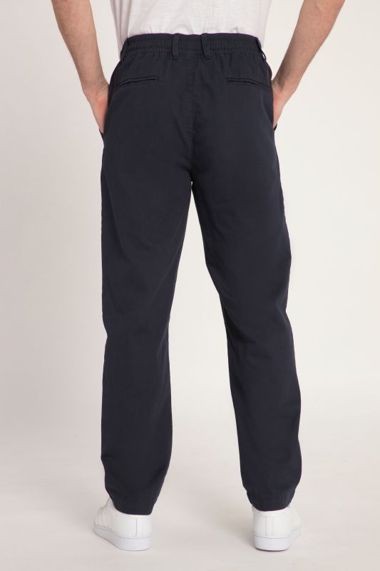 Linen-effect trousers