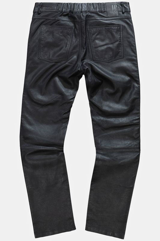 Leather trousers, leather, finest lamb nappa leather, regular fit, 5-pocket, up to 5 XL
