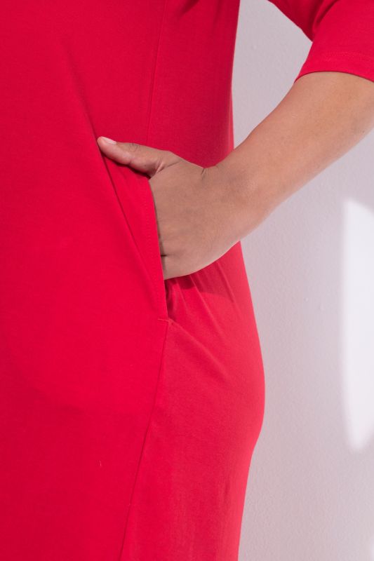 Criss Cross V-Neckline Swing Knit Tunic