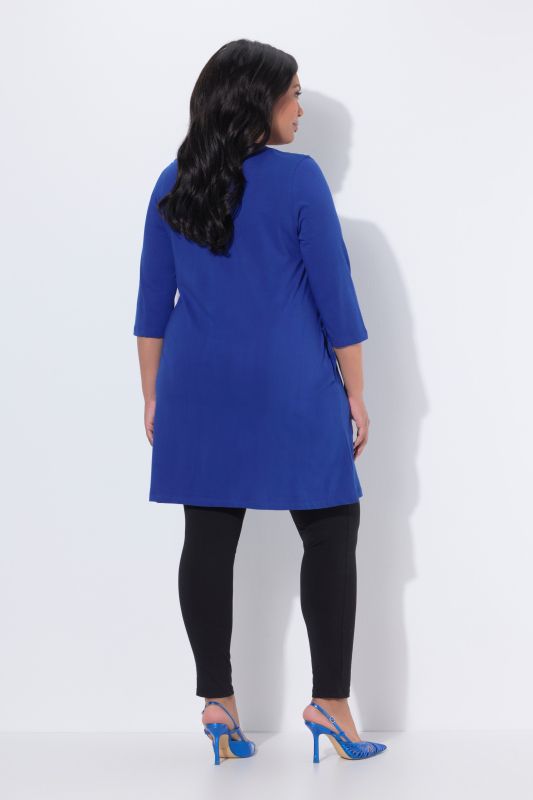 Criss Cross V-Neckline Swing Knit Tunic