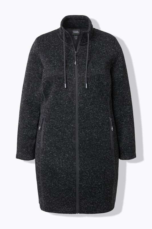 Longline Knit Fleece Jacket