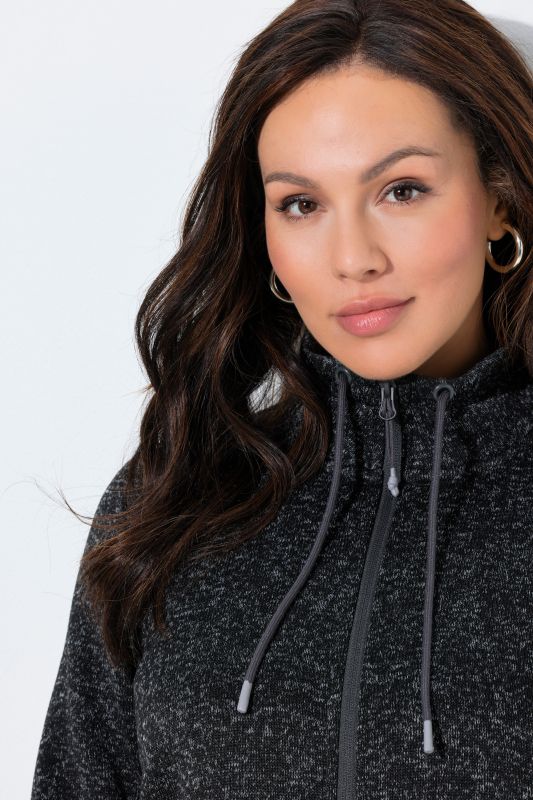 Longline Knit Fleece Jacket