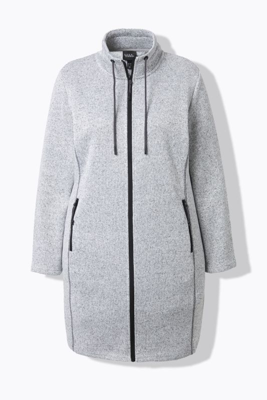 Longline Knit Fleece Jacket