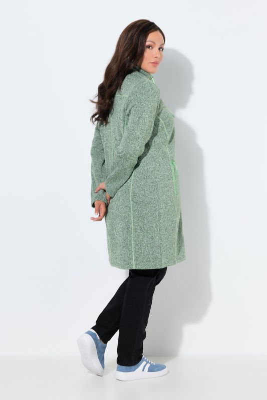 Longline Knit Fleece Jacket