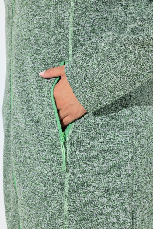 Longline Knit Fleece Jacket