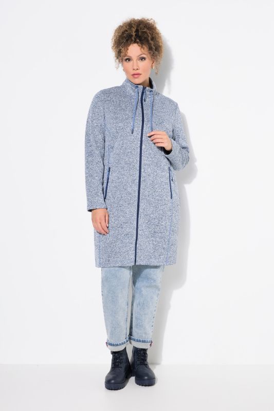 Longline Knit Fleece Jacket