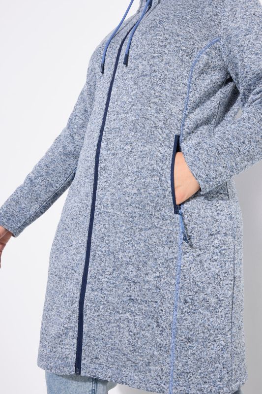 Longline Knit Fleece Jacket