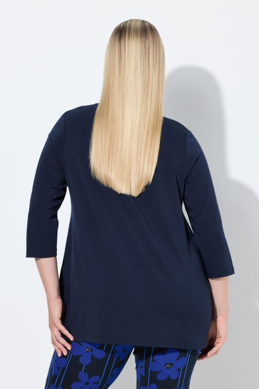 Beaded Detail 3/4 Sleeve Tee