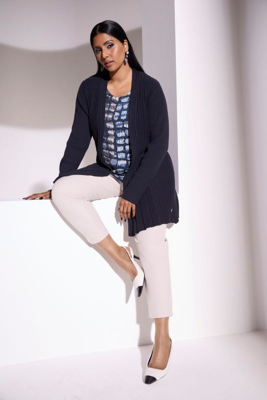 Abstract Print Slinky Blouse