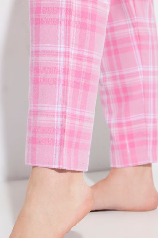 Пижама долнище с кариран принт