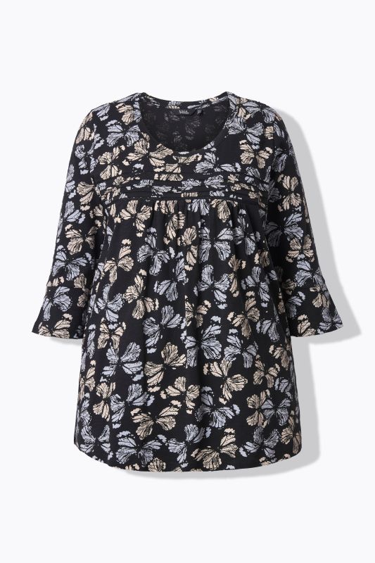 Butterfly Print Bell Sleeve Tee