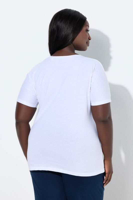 Пижама горнище с принт на панделка