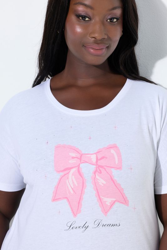 Пижама горнище с принт на панделка