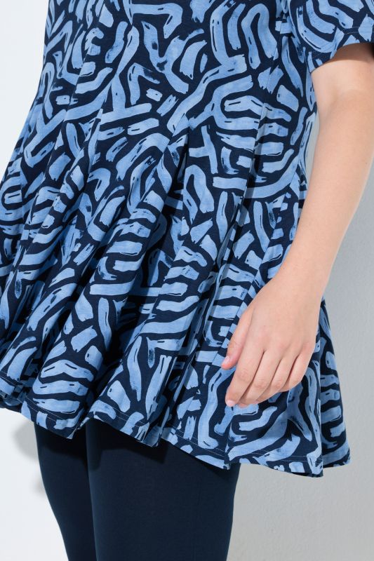 Eco Cotton Graphic Print Knit Tunic