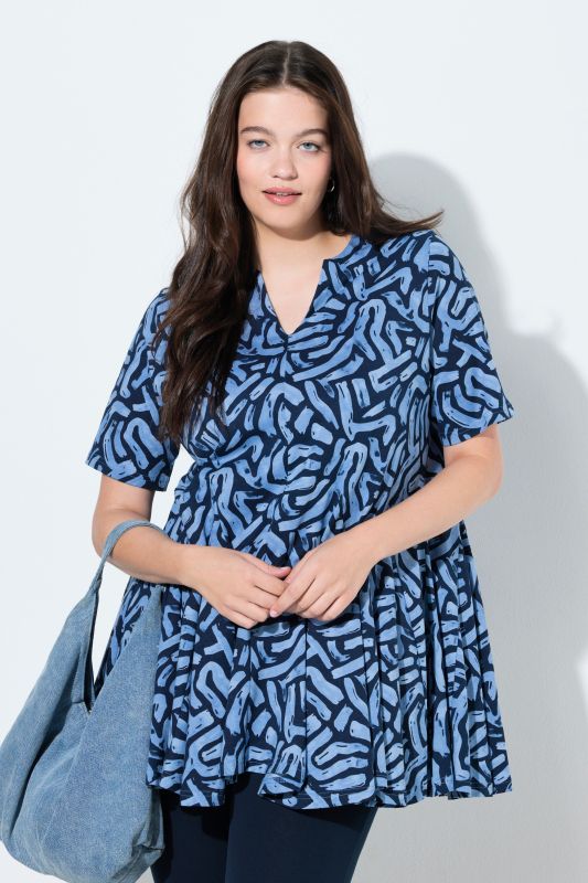 Eco Cotton Graphic Print Knit Tunic