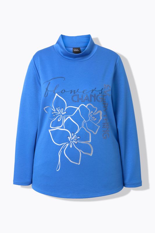 Metallic Floral Graphic Sweatshirt