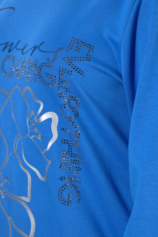 Metallic Floral Graphic Sweatshirt