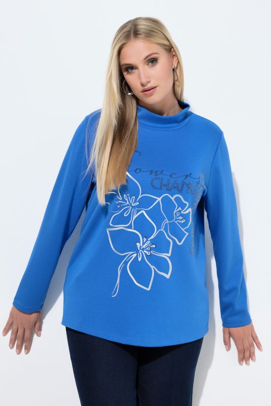 Metallic Floral Graphic Sweatshirt