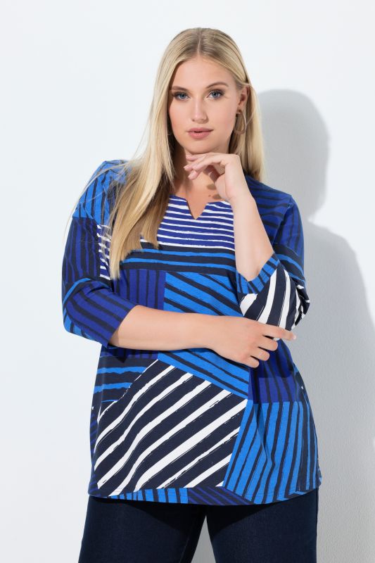 Graphic Mixed Stripe Tee