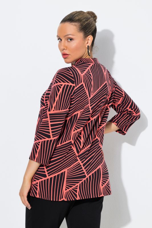 Mixed Stripe Turtleneck Tee