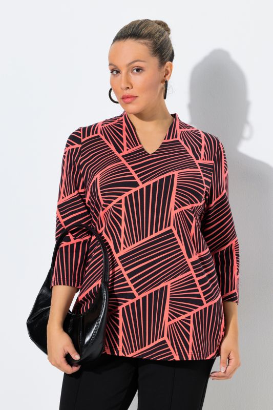 Mixed Stripe Turtleneck Tee