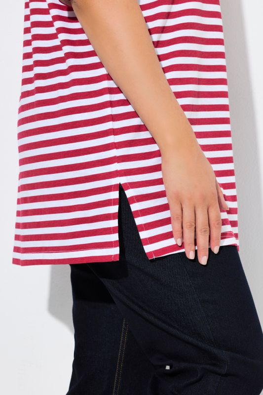 Eco Cotton Striped V-NeckTee