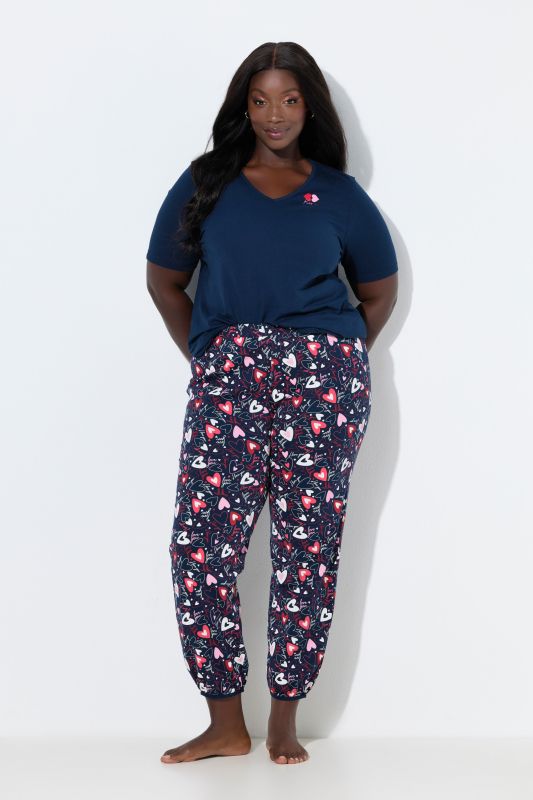 Пижама с любовен принт