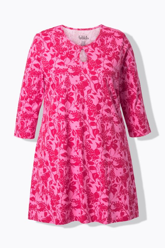 Floral Vine Print Knit Tunic