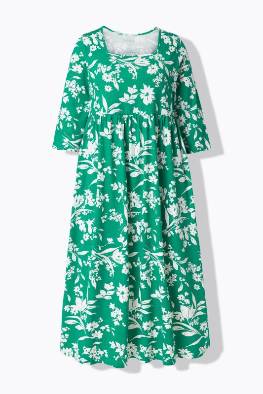 Floral Print Jersey Pocket Dress