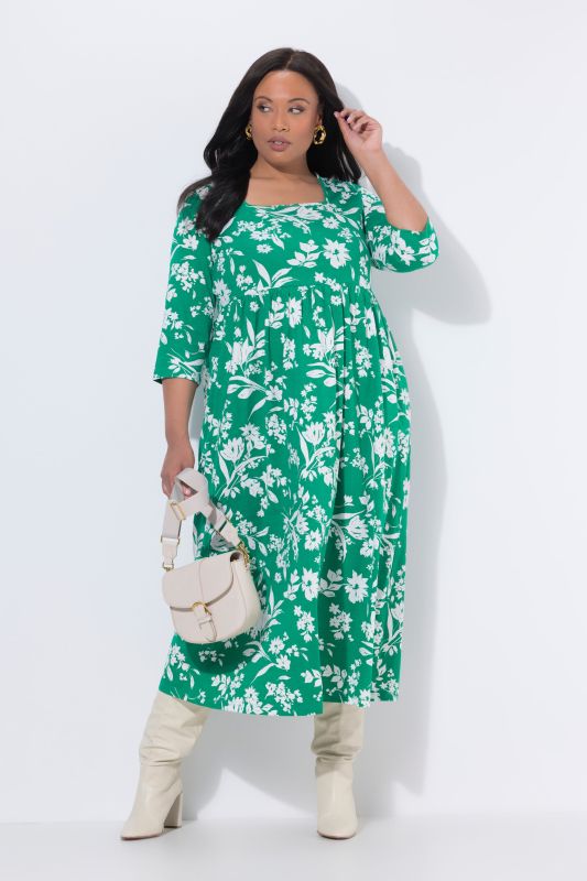 Floral Print Jersey Pocket Dress