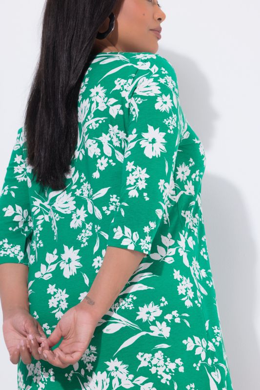 Floral Print Knit Tunic