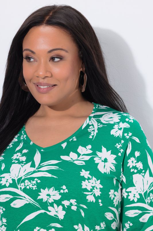 Floral Print Knit Tunic