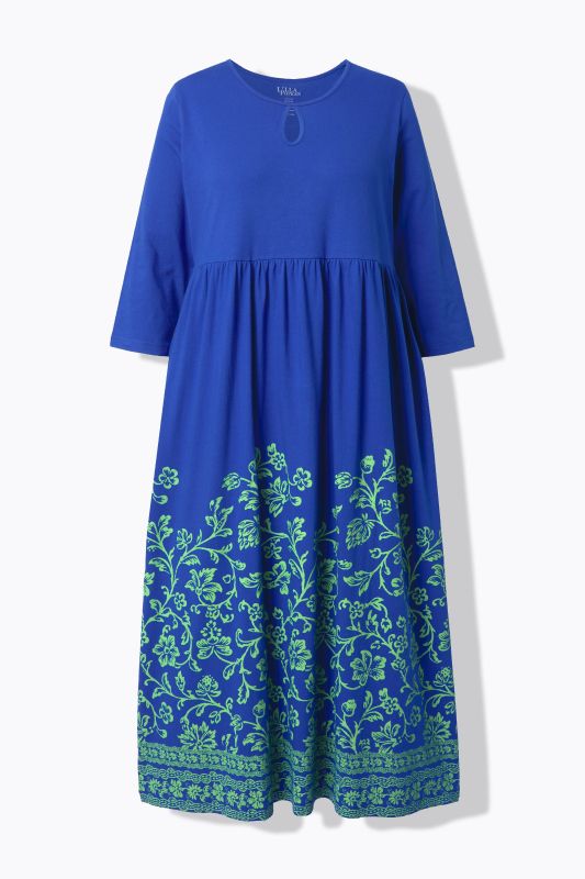 Floral Vine Border Print Pocket Dress