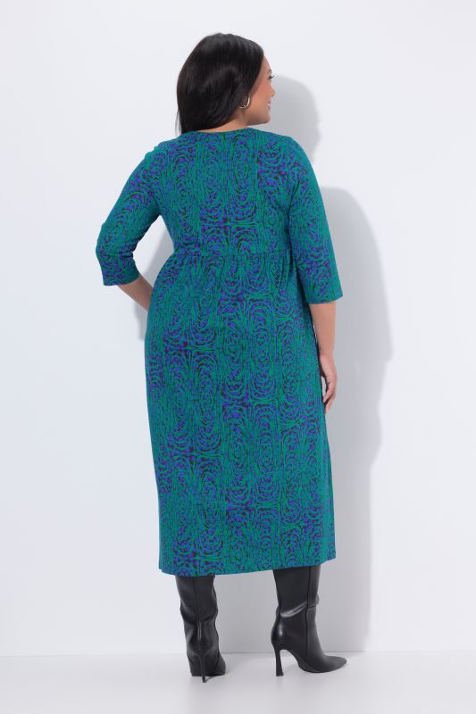 Ripple Print Jersey Pocket Dress