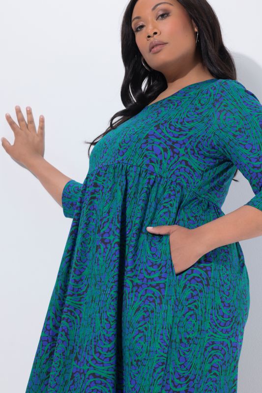 Ripple Print Jersey Pocket Dress