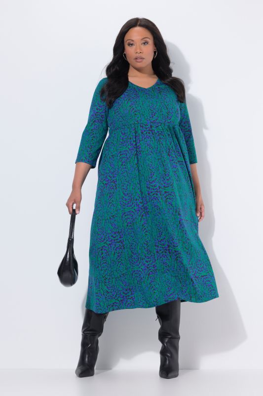 Ripple Print Jersey Pocket Dress