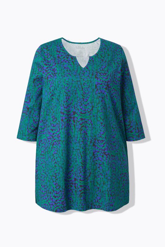 Ripple Print Pocket Knit Tunic
