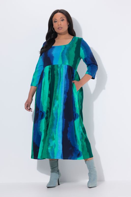 Batik Wave Jersey Pocket Dress