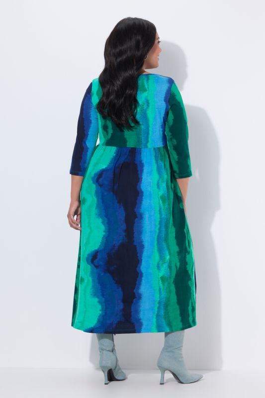 Batik Wave Jersey Pocket Dress