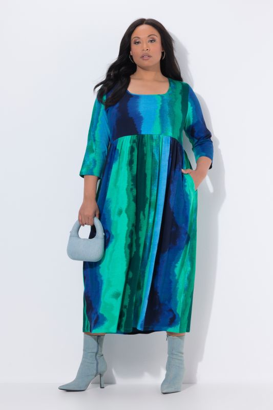 Batik Wave Jersey Pocket Dress