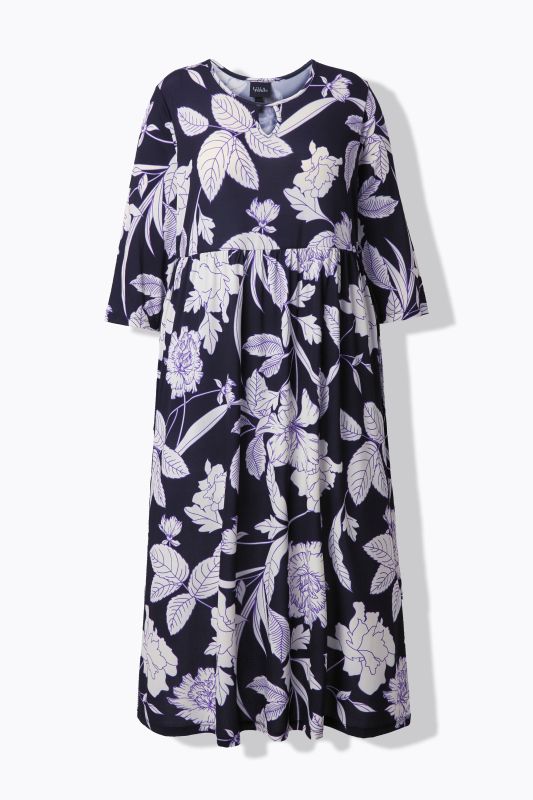Matte Jersey Botanical Print Pocket Dres