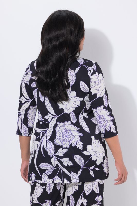 Matte Jersey Botanical Print Tunic
