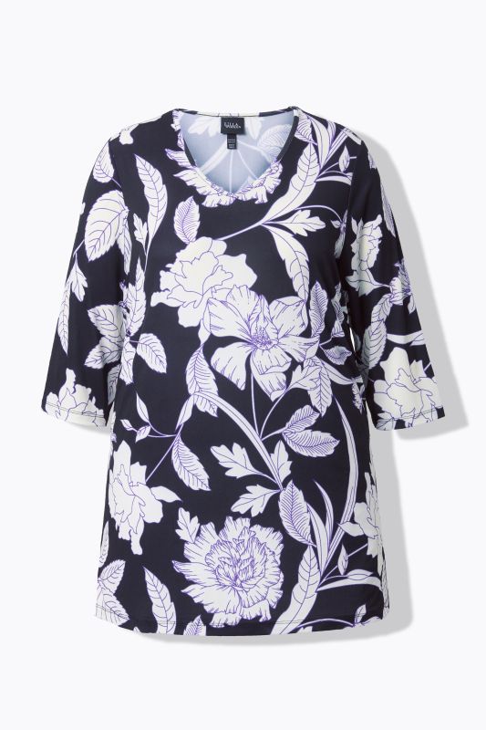 Matte Jersey Botanical Print Tunic