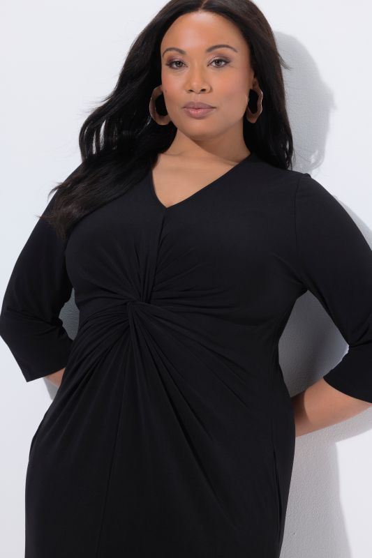 Matte Jersey Knotted Pocket Dress