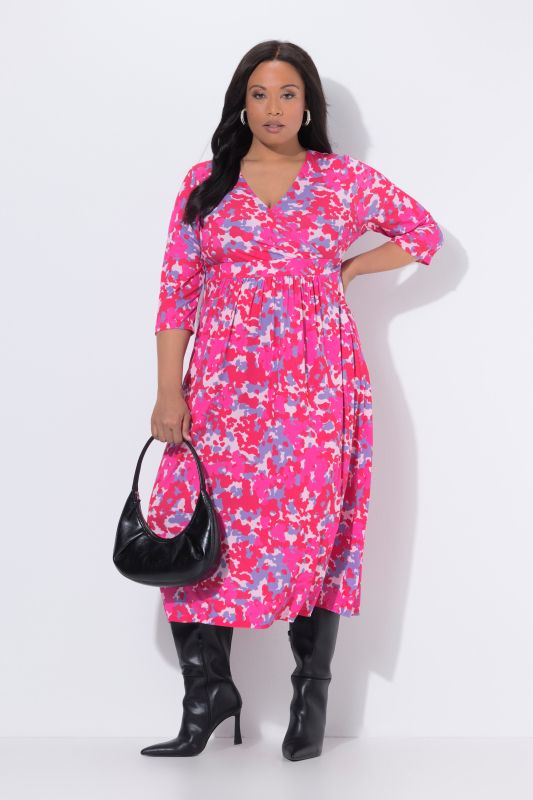 Matte Jersey Neon Floral Pocket Dress