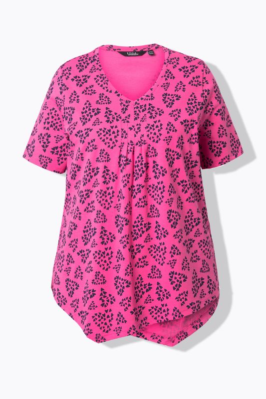 Dot Heart Pointed Hem Tee