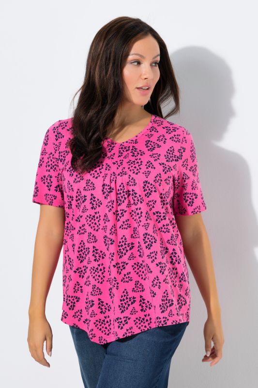 Dot Heart Pointed Hem Tee