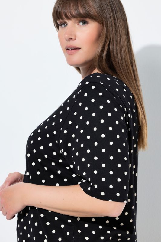 Polka Dot Crew Neck Tee