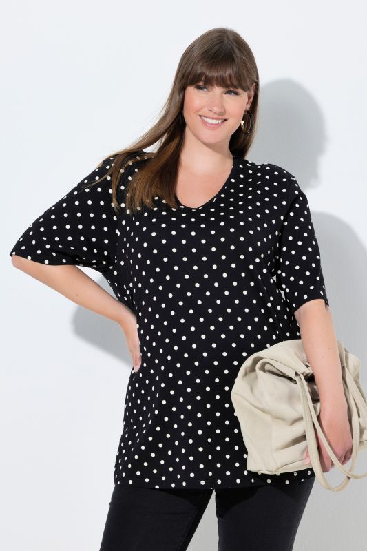 Polka Dot V-Neck Tee