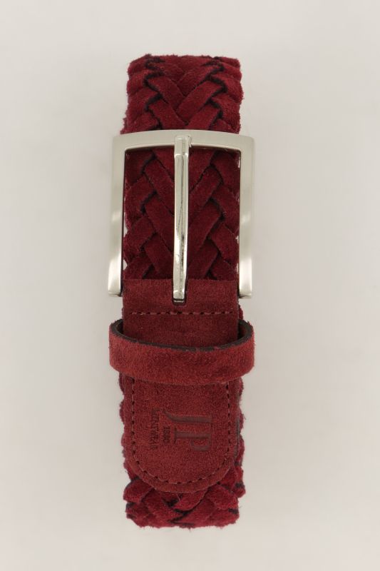 Leather braided belt